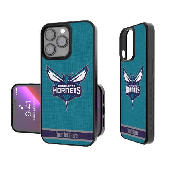 Чехол на телефон Charlotte Hornets Personalized Stripe Design iPhone