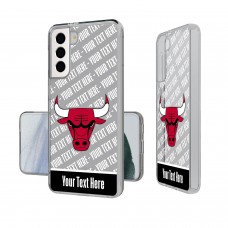 Именной чехол на телефон Chicago Bulls Tilt Design Galaxy Clear