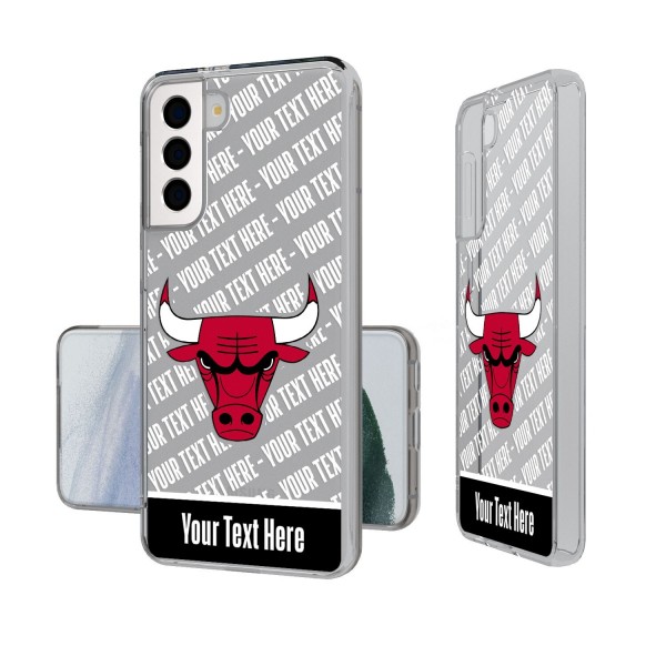 Именной чехол на телефон Chicago Bulls Tilt Design Galaxy Clear