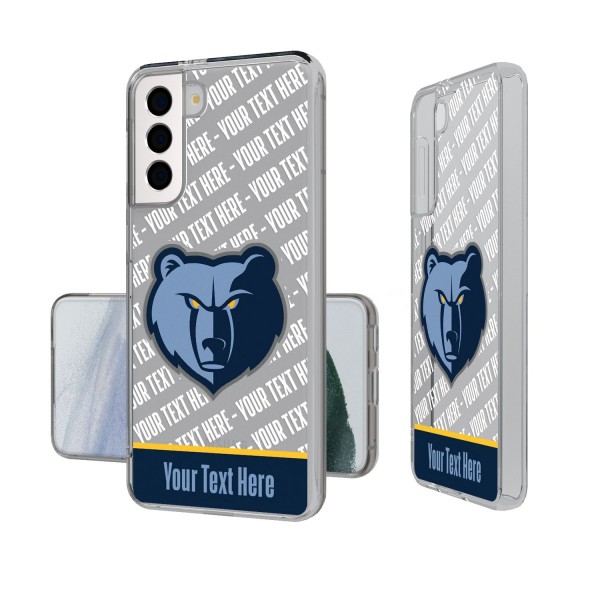 Именной чехол на телефон Memphis Grizzlies Tilt Design Galaxy Clear