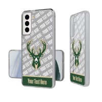 Именной чехол на телефон Milwaukee Bucks Tilt Design Galaxy Clear