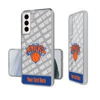 Именной чехол на телефон New York Knicks Tilt Design Galaxy Clear