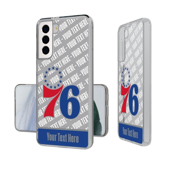 Именной чехол на телефон Philadelphia 76ers Tilt Design Galaxy Clear