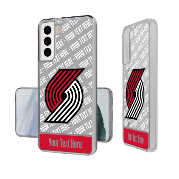 Именной чехол на телефон Portland Trail Blazers Tilt Design Galaxy Clear