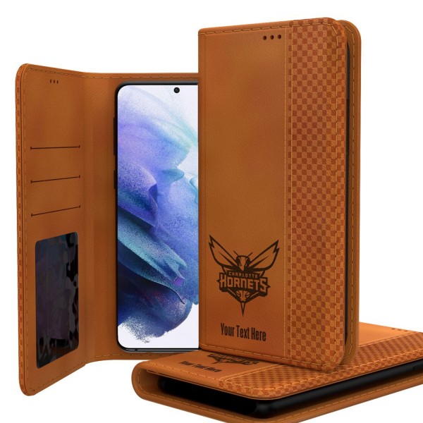 Именной чехол на телефон Charlotte Hornets Burn Design Galaxy Folio