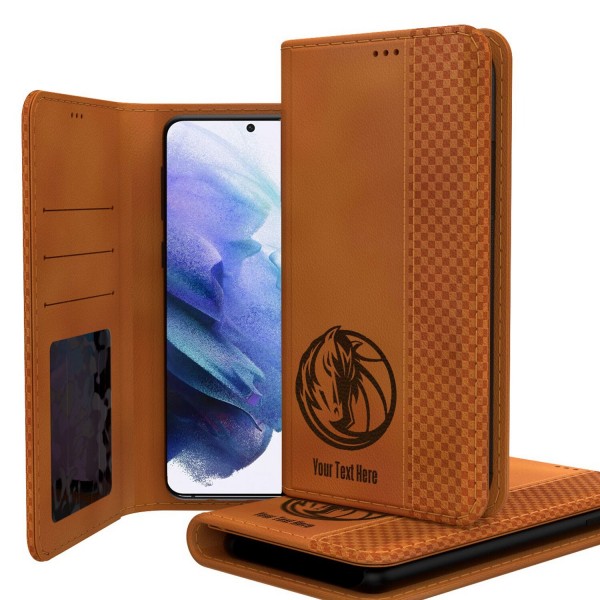 Именной чехол на телефон Dallas Mavericks Burn Design Galaxy Folio