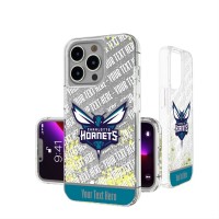 Именной чехол на телефон Charlotte Hornets Stripe iPhone Glitter