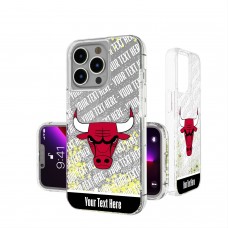 Именной чехол на телефон Chicago Bulls Stripe iPhone Glitter