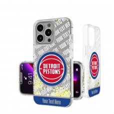 Именной чехол на телефон Detroit Pistons Stripe iPhone Glitter