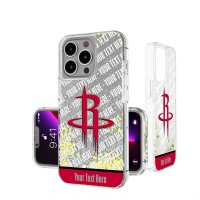 Именной чехол на телефон Houston Rockets Stripe iPhone Glitter