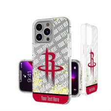 Именной чехол на телефон Houston Rockets Stripe iPhone Glitter