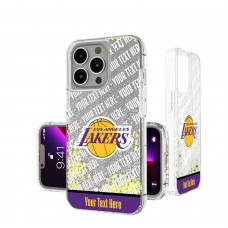 Именной чехол на телефон Los Angeles Lakers Stripe iPhone Glitter