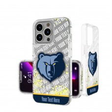 Именной чехол на телефон Memphis Grizzlies Stripe iPhone Glitter