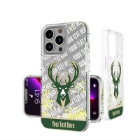 Именной чехол на телефон Milwaukee Bucks Stripe iPhone Glitter