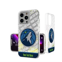 Именной чехол на телефон Minnesota Timberwolves Stripe iPhone Glitter