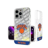 Именной чехол на телефон New York Knicks Stripe iPhone Glitter