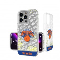 Именной чехол на телефон New York Knicks Stripe iPhone Glitter