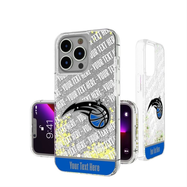 Именной чехол на телефон Orlando Magic Stripe iPhone Glitter