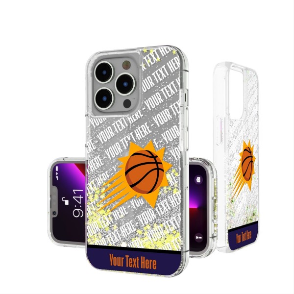 Именной чехол на телефон Phoenix Suns Stripe iPhone Glitter