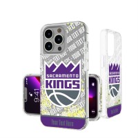 Именной чехол на телефон Sacramento Kings Stripe iPhone Glitter