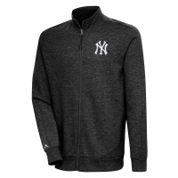 Кофта на молнии New York Yankees Antigua Action - Heather Black