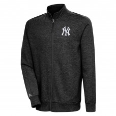 Кофта на молнии New York Yankees Antigua Action - Heather Black