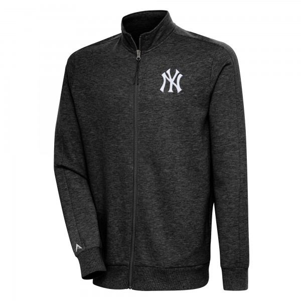 Кофта на молнии New York Yankees Antigua Action - Heather Black