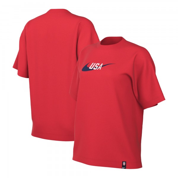 USMNT Nike WoSwoosh T-Shirt - Red