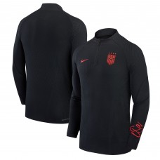 USWNT Nike 2023 Strike Drill Performance Quarter-Zip Long Sleeve Top - Black