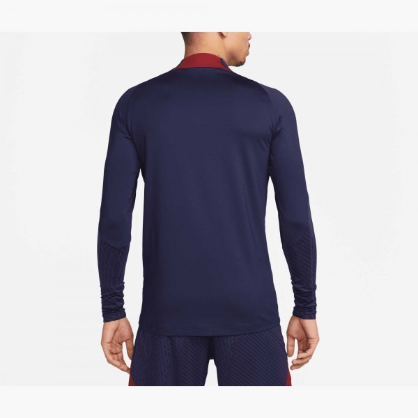 Кофта на короткой молнии Paris Saint-Germain Nike 2023/24 Strike Drill Performance Raglan - Navy