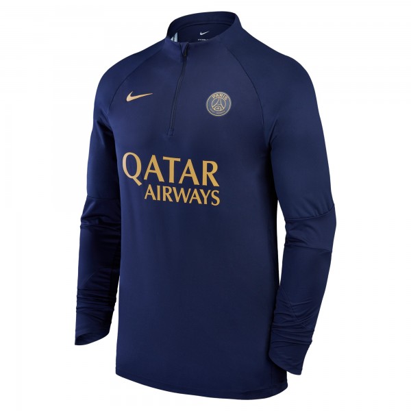 Кофта на короткой молнии Paris Saint-Germain Nike 2023/24 Strike Drill Raglan - Navy