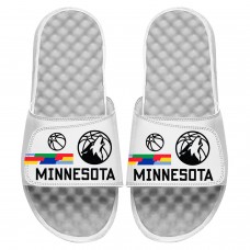 Minnesota Timberwolves ISlide 2022/23 City Edition Collage Slide Sandals - White
