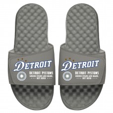 Detroit Pistons ISlide 2022/23 City Edition Collage Slide Sandals - Gray