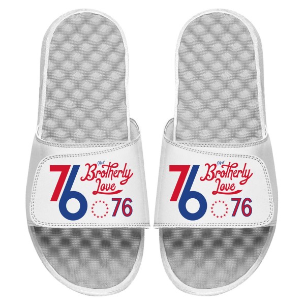 Шлепки Philadelphia 76ers ISlide Youth 2022/23 City Edition Collage - White