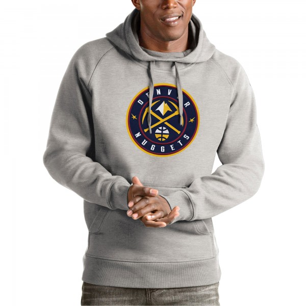 Толстовка Denver Nuggets Antigua Team Logo Victory - Heather Gray