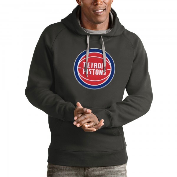Толстовка Detroit Pistons Antigua Team Logo Victory - Charcoal