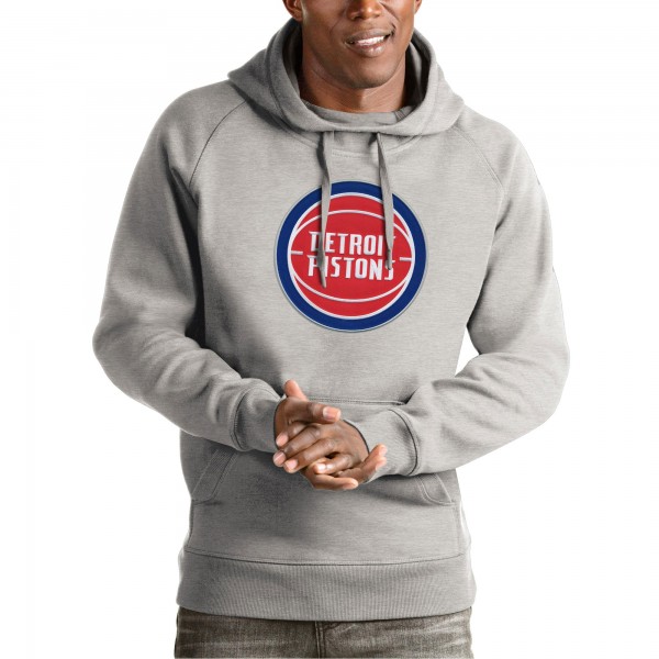 Толстовка Detroit Pistons Antigua Team Logo Victory - Heather Gray