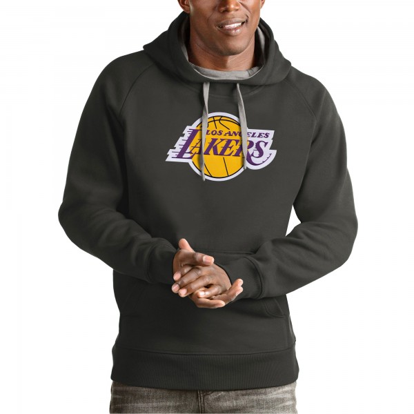 Толстовка Los Angeles Lakers Antigua Charcoal Team Logo Victory