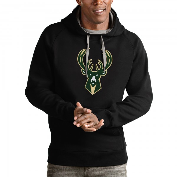 Толстовка Milwaukee Bucks Antigua Team Logo Victory - Black