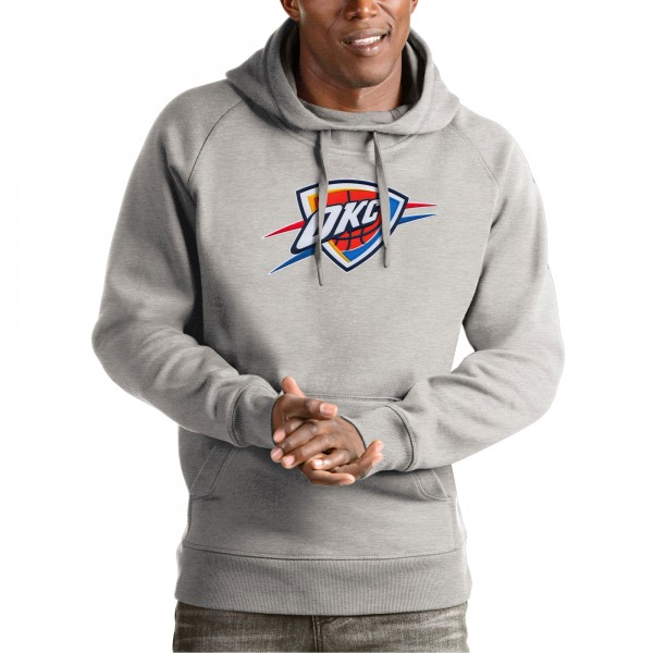 Толстовка Oklahoma City Thunder Antigua Team Logo Victory - Heather Gray
