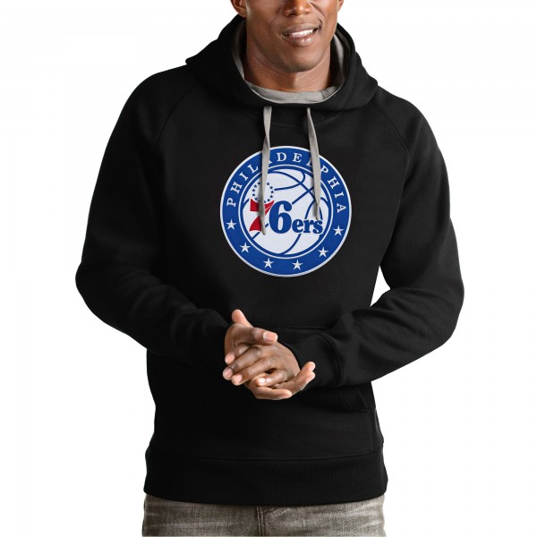 Толстовка Philadelphia 76ers Antigua Team Logo Victory - Black