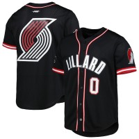 Рубашка с коротким рукавом Damian Lillard Portland Trail Blazers Pro Standard Capsule Player Baseball - Black