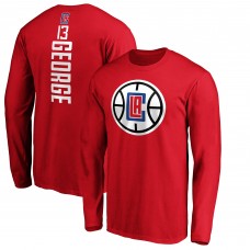 Футболка с длинным рукавом Paul George LA Clippers Playmaker Name & Number - Red