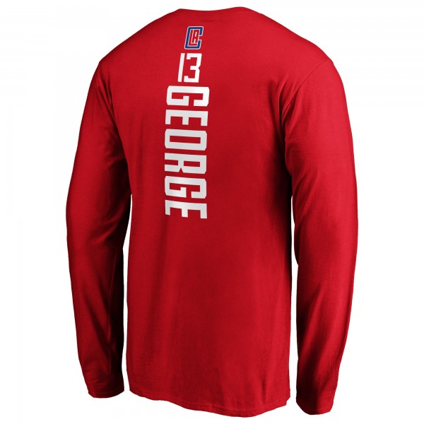 Футболка с длинным рукавом Paul George LA Clippers Playmaker Name & Number - Red