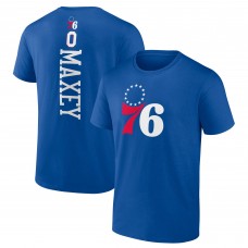 Philadelphia 76ers Tyrese Maxey Royal Playmaker Name & Number T-Shirt