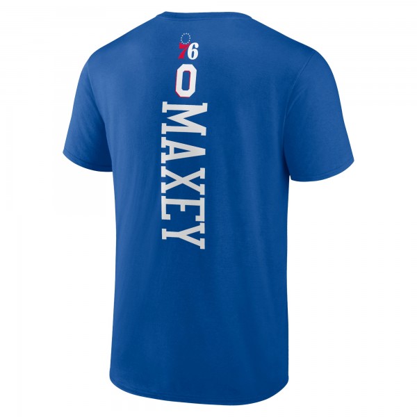 Philadelphia 76ers Tyrese Maxey Royal Playmaker Name & Number T-Shirt