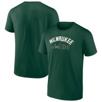Именная футболка Giannis Antetokounmpo Milwaukee Bucks - Hunter Green