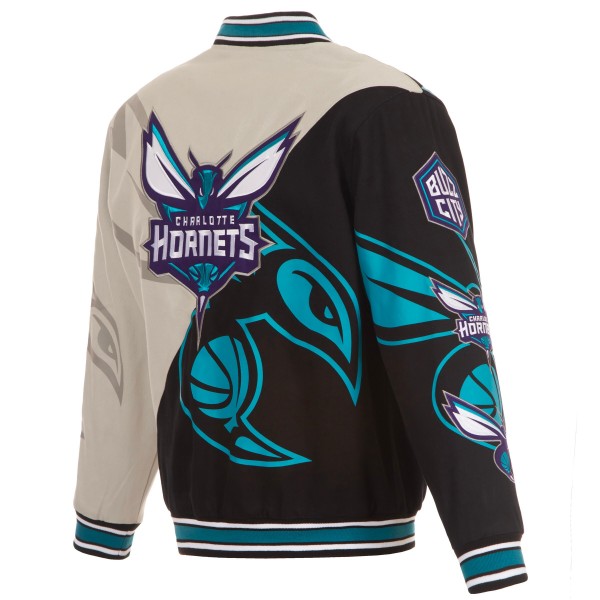 Кофта на молнии Charlotte Hornets JH Design Split All Over - Gray/Black