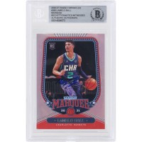 Autographed Charlotte Hornets LaMelo Ball 2020-21 Panini Chronicles Marquee #266 Beckett Witnessed Authenticated Rookie Card