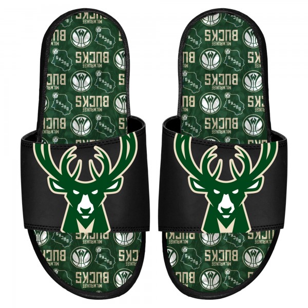 Шлепки Milwaukee Bucks ISlide Team Pattern Gel